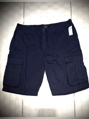 Men's GapKAHKIS Cargo Shorts - Navy Blue Size 38